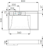 Раковина Aquaton Рейн 80 1A72113KRW210, графит