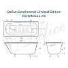 Чугунная ванна Delice Continental DLR230644-AS белый