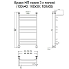 Водяной полотенцесушитель Тругор Браво 3 П НП 100x50 с полкой, хром