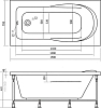 Акриловая ванна Alpen Karmenta 150х70 AVP0002