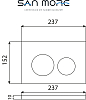 Кнопка смыва San More Silvia SMB971901, чёрный