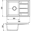 Кухонная мойка Domaci Солерно DMQ-1700.Q берилл бежевый