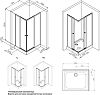 Душевой уголок AM.PM X-Joy 100х80 W94G-403-10080-MТ, хром