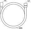 Шланг для душа 200 см Ravak SatinFlex X07P337, хром
