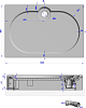 Поддон для душа GuteWetter Deluxe 120x80x16 Q чёрный