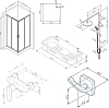 Комплект ограждение AM.PM Gem S 90x90 WK93EP, черный