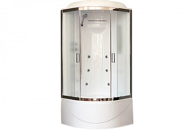 Душевая кабина 90х90 см Royal Bath ВК RB90BK2-M-CH стекло матовое с гидромассажем