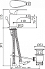 Смеситель для биде с донным клапаном Jaquar Vignette Prime VGP-CHR-81213B