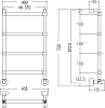 Полотенцесушитель водяной Margaroli Sole 370-442-4 хром