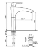 Смеситель для раковины Emmevi Neco 91006CR хром