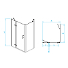 Душевой уголок RGW Passage 410877100-084L стекло прозрачное, профиль черный