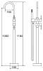 Смеситель для ванны с душем Swedbe Spira 4004 хром