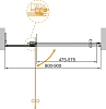 Душевая дверь в нишу Cezares SLIDER-B-1-80/90-C-Cr стекло прозрачное