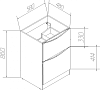 Тумба для комплекта BelBagno LAVANDERIA-580/1200-2C-PIA-BL bianco lucido