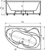 Акриловая ванна Aquatek Вега 170x105 см VEG170-0000066, белый