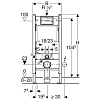 Инсталляция Geberit Duofix UP100 111.153.00.1 для унитаза с клавишей Delta 51 115.105.21.1