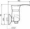 Смеситель для душа РМС SL86-003, хром