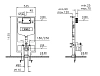 Инсталляция Vitra для унитаза без клавиши смыва, 748-5800-01
