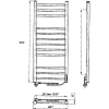 Электрический полотенцесушитель Laris Астор ЧКЧ12 350х900 R 73207665, черный муар