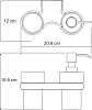 Держатель дозатора и стакана Wasserkraft Berkel 6889