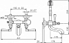 Смеситель для ванны с душем Nicolazzi Tiede 1901BZ05, бронза