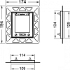 Рамка для монтажа кнопки Tece Square Urinal 9242648 золотая