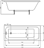 Акриловая ванна Aquatek Мия 140х70 см MIY140-0000001, белый