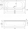 Акриловая ванна Cezares Metauro 180-80-40-L-W37 левая