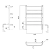 Полотенцесушитель электрический Domoterm Орфей Орфей П6 400x600 EK R хром