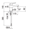 Смеситель для раковины Nobili Blues BS101118/3CR, хром