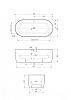 Акриловая ванна Cezares METAURO-INT-Central-180-80-60-W-MATT 180x80 см, белый