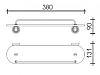 Полка Schein Carving 7065045 хром