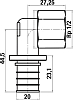 Водорозетка Stout SFA 0009 20xRp 1/2" аксиальная