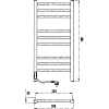 Электрический полотенцесушитель Laris Астор ЧКЧ9 350х700 R 73207865, черный муар