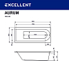 Акриловая ванна Excellent Actima Aurum Lux 180x80 WAAC.AUR18.LUX.CR, белый