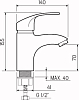 Смеситель для умывальника РМС SL85-001F, хром