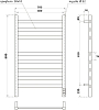 Полотенцесушитель электрический Point Селена PN16858B П8 500x800, черный