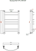 Полотенцесушитель электрический Тругор Приоритет эл ТЭН 3 80*60 (ЛЦ2)