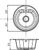 Кухонная мойка Aquaton Мида 51 1A712732MD210, чёрный