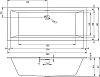 Акриловая ванна Riho Rething Cubic B108001005 190x80