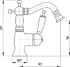 Смеситель Bugnatese Oxford 6323BR для биде бронза