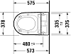 Подвесной унитаз Duravit Me by Starck Rimless 2510092000, безободковый с крышкой-биде SoftClose 612000012000320