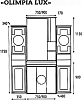 Зеркало-шкаф Misty Olimpia Lux Л-Олл04075-033СвП 75 см
