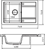 Кухонная мойка Florentina Липси 760 антрацит
