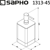 Дозатор жидкого мыла Sapho Everest 1313-45, хром