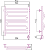 Полотенцесушитель электрический Стилье Формат 22 600x500 00522-6050 правый, хром