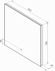 Зеркало DIWO Элиста, 80 с подсветкой светодиодной, инфракрасный выключатель, прямоугольное