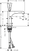 Смеситель для раковины Axor Citterio E 36101950, латунь