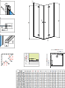 Дверь для душевого уголка 90 см Radaway Fuenta New KDD-B 90 L 384071-01-01LB без порога, стекло прозрачное