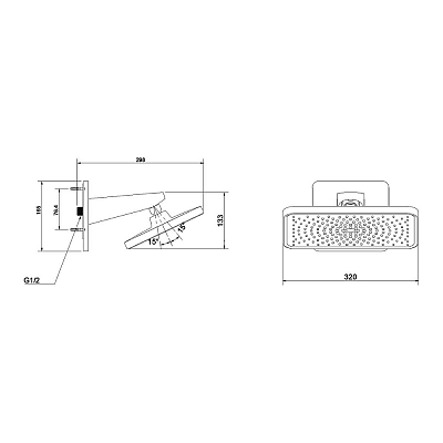 Верхний душ Inspire VSHD-3I4CCH, хром